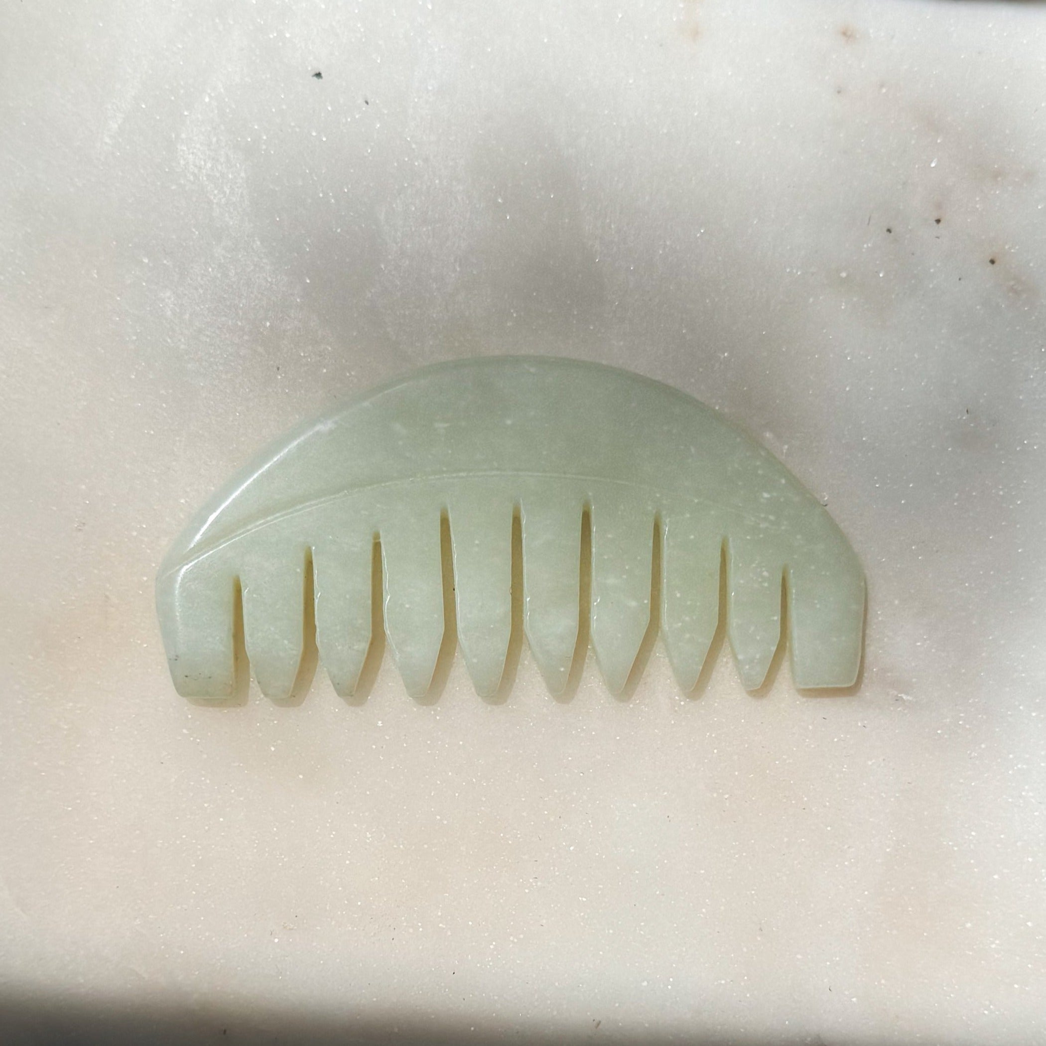 Gua Sha Jade Comb- rootandbones